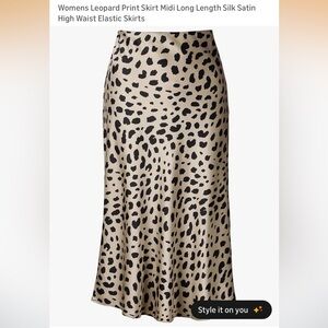 Source Unknown Leopard Print A-Line Skirt